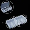 Boîte de rangement transparente en plastique à 7 compartiments pour bijoux et petites pièces. - Boucle Monobloc Fixe 7 Compartiments / 12.7x6.6x2.1cm / Transparent