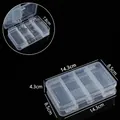 Boîte de rangement en plastique transparent à 10 compartiments avec double ouverture - 10 Compartiments Double Face / 14.3x8.5x4.3cm