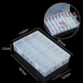 Boîte de rangement en plastique à 24 compartiments pour bijoux et pièces, dimensions. - 24 Compartiments Fixes (2435) / 19.3x13x3.5cm