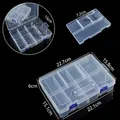 Boîte de rangement en plastique transparent à 8 grilles et double couche pour bijoux - Modèle à Double Couche 8 Compartiments / 22.7x15.8x6cm