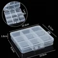 Boîte de rangement portable à 9 compartiments en plastique pour bijoux et petits objets. - Boucle intégrée 9 compartiments / 10.2*9.7*1.8CM