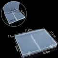 Boîte de rangement en plastique transparent à 2 compartiments pour bijoux et pièces - Modèle de Boîte Vide 56 Compartiments / 21.2x17.6x2.7cm