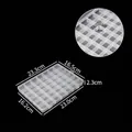 Boîte de rangement en plastique transparent à 42 compartiments pour bijoux et vis - 42 Compartiments Fixes / 23.3x16.5x2.2cm