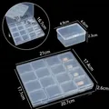 Boîte de rangement transparente à 16 compartiments avec dimensions métriques - 4 Rangées 16 Compartiments / 21*17.4*2.6CM / Transparent