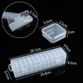 Coffret de rangement en plastique transparent avec dimensions pour bijoux et accessoires - Style Boîte de Set (5512) / 26.1*6.5*6.2CM / Transparent