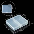 Boîte de rangement en plastique transparent à 2 compartiments pour bijoux et perles - 2 Compartiments Fixes / 7.2x6.2x1.6cm