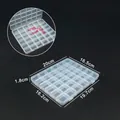 Boîte de rangement en plastique transparent à 36 compartiments pour bijoux - 36 Compartiments (Hauteur 1,8 cm) / 20cm x 16.5cm x 1.8cm