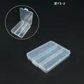 Boîte de rangement robuste en plastique transparent à 3 compartiments pour bijoux et pièces - Vertical Y3-2 (3 Compartiments) / 10.9cm x 14.1cm x 2.1cm / Transparent