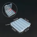 Boîte de rangement en plastique transparent à 5 compartiments pour bijoux et pièces - Boîte verticale Y5-1 à 5 compartiments / 15.4cm x 14.1cm x 2.1cm