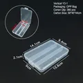 Boîte de rangement en plastique transparent à 3 compartiments pour bijoux et pièces. - Vertical Y3-1 (3 Compartiments) / 9.4cm x 14.1cm x 2.1cm / Transparent