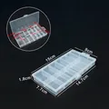 Organisateur de rangement en plastique transparent à 13 compartiments pour bijoux - 13 compartiments longs / 15x8x1.8cm