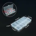 Boîte de rangement transparente à 12 compartiments pour bijoux et petits composants outils - 12 compartiments longs / 14.6x7.7x1.8cm