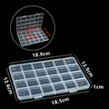 Boîte de rangement en plastique transparent à 24 compartiments avec dimensions précises - Boîte à perles 24 compartiments (hauteur 1.0) / 18.9x12.9x1cm