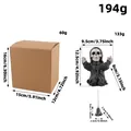 Halloween resin grim reaper and ghost figurines with detailed measurement specifications - Black Robe Skeleton