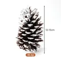 Pigna naturale con punte innevate bianche per artigianato natalizio, alta 12-15 cm - Pino americano (A1-15) / 12-15CM / Punte Innevate