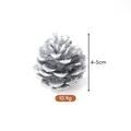 Pigna d'argento naturale per decorazioni natalizie fai-da-te, 4-5 cm - Pino d'olio (A2-24) / 4-5cm / Argento