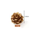 Decorazione natalizia con pigna dorata naturale per ghirlande fai-da-te, 3-4 cm, 7,9 g - Pino d'olio (A2-27) / 3-4cm / Oro
