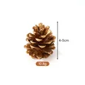 Pigna naturale dorata metallica, altezza 4-5 cm, 10,8 g per decorazioni natalizie - Pino d'olio (A2-28) / 4-5cm / Oro