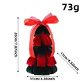 Mini velvet ribbon Christmas tree desktop ornament with 20cm height specification - 20cm (73g) / Red and Dark Green Style (M1-47)