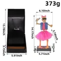 Halloween musical glowing skeleton toy in pink tutu with dimension details - Lead Singer Grass Skirt Style