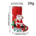 Red Santa Claus Christmas stocking gift bag for tree decoration with size 30x19cm - 3D Santa Claus Style (M1-6)
