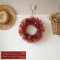 45cm festive red artificial flower wreath for Christmas wall and door decoration - Scroll Pattern Red Flower Door Hanging