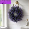 Artificial purple lavender floral wreath for home wall decoration and door hanging - V3-27 Forest Style Purple Flower Wreath