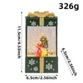 Linterna caja de regalo de Navidad bola de nieve con copos, altura 11,5 cm, 326g - Tema Escena del Nacimiento / Q1-38 Estilo Nochebuena