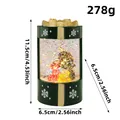 Luminous Christmas snow globe lantern gift box ornament with dimensions 11.5cm and 278g weight - Dark Green Nativity Style