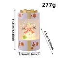 Glowing Christmas snowman snow globe gift box with 11.5cm height and 6.5cm width - White Snowman