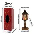 Antique bronze Christmas hexagonal lantern ornament with dimensions and USB cable - Christmas Eve Style / Hexagonal Lamp (21.5cm) / Bronze