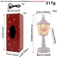 White Christmas lantern snow globe with USB cable and packaging box, 8.5x21.5 cm. - Snowman