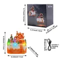Mini caja de música giratoria de hombre de jengibre con luces LED y diseño de casa nevada - Mini Caja de Música Giratoria Hombre de Jengibre