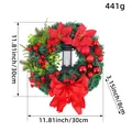 Ghirlanda natalizia con lanterna centrale, stelle di Natale rosse e fiocco, 30 cm - J1-24 Ghirlanda (30cm)