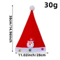 Bonnet de Noël à LED rouge pour adultes et enfants avec décoration Père Noël et dimensions - Style Père Noël LED (Q2-12)