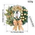Corona di Natale con lanterna e ornamenti dorati misura 40cm - J1-27 Ghirlanda (40cm)