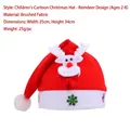 Bonnet de Noël en peluche renne pour enfants avec LED, 25x34cm accessoire de fête - Style Renne (Q2-3)