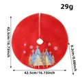 Roter Mini-Weihnachtsbaumrock (42,5 cm) mit festlichem Baum- und Schneeflocken-Druck - Roter Wald Plüsch Stil