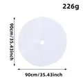 White plush 90cm circular Christmas tree skirt decoration for holiday party, weight 226g - Round Tree Skirt / 90cm