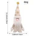 Beige knit gnome wine bottle cover with snowflake hat and pearl buttons - Santa Claus (O1-40)