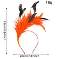 Lebhaftes orangefarbenes und schwarzes Federstirnband für Festivalpartys und Karnevalsveranstaltungen - Einheitsgröße / Oranges Schwarzes Modell (V3-60) / Orange