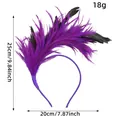 Lila Feder-Stirnband für Feste und Partys, Maße 25x20 cm, Gewicht 18g, SKU-Variante. - Einheitsgröße / Lila Schwarzes Modell (V3-62) / Lila