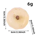 Crèmewitte decoratieve pompoen, 6g lichtgewicht schuim, 6cm voor Halloween. - Crèmewit Stijl (S3-40) / crème