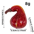 Rode kunstmatige schuim pompoen decoratie voor het Halloween oogstfeest van 7,5cm - Lange Pompoen Stijl (S3-41) / Echt Rood
