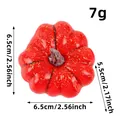 Rode kunstmatige pompoen van schuim met gouden spikkels en exacte afmetingen (7g) - Rode Stijl (S3-37) / Rood