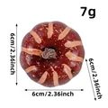 Kunstmatige dieprode schuimpompoen van 6 cm voor Halloween-oogst en Thanksgiving-decor - Bruine Stijl (S3-43) / Bruin