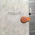 Detailed close-up of a gray leather magnetic bookmark with inspirational engraving - 10x3.1cm / Elk (SW057)