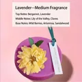 Lavender scented wax tablet pendant with yellow dried flower decoration - Lavender