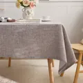 Light grey cotton linen rectangular tablecloth with thick woven texture for dining table - 40x60 / Elegant Gray