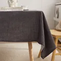 High quality textured dark grey cotton linen tablecloth for rectangular dining table - 40x60 / Dark Gray